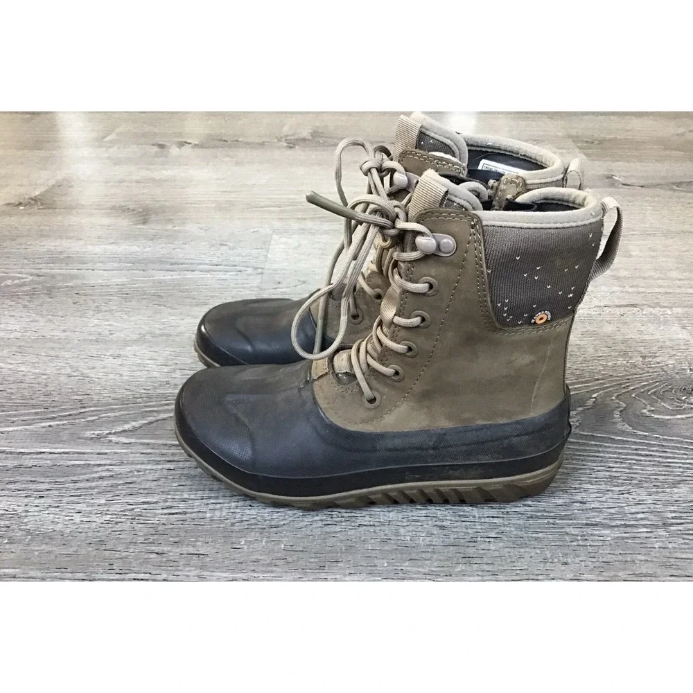 Bogs Womens Classic Casual Tall Leather Size 6 Neo-Tech Winter Boots 72548-240